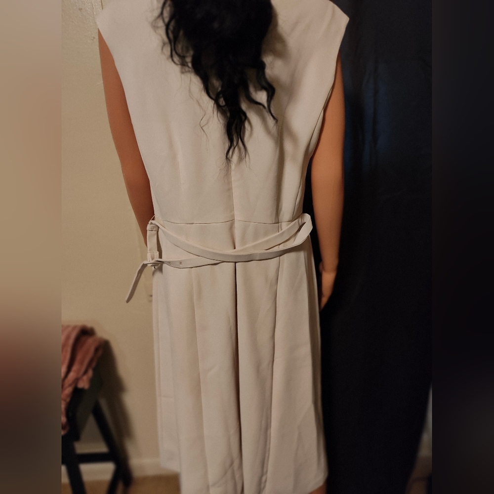 Ann Taylor Elegant Tan Midi Dress - Picture 2 of 7